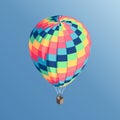 Colorful isometric hot air balloon