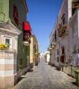 Colorful italian street on Procida Island, Italy Royalty Free Stock Photo