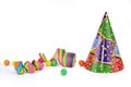 Colorful article  for event  celebration on white background Royalty Free Stock Photo