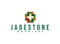 colorful jade or emerald stone logo