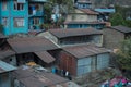 Colorful Jagat mountain village, Annapurna circuit, Nepal Royalty Free Stock Photo