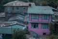 Colorful Jagat mountain village, Annapurna circuit, Nepal Royalty Free Stock Photo