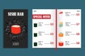 Colorful Japanese Bar Menu Template