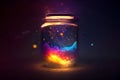 colorful jar, dreams concept. Royalty Free Stock Photo