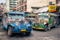 Colorful jeepneys at the bus station of Baguio Philippines Royalty Free Stock Photo
