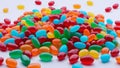 Colorful jelly beans background. Top view. Jelly candy background Royalty Free Stock Photo