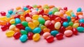 Colorful jelly beans background. Top view. Jelly candy background Royalty Free Stock Photo