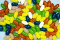 Colorful jelly beans candy background Royalty Free Stock Photo