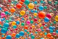 Colorful jelly cubes tightly packed together.AI Generated