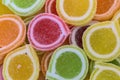 Colorful jelly mix sugar roll up Royalty Free Stock Photo