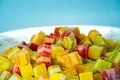 Colorful jelly sweet close up, Square shape jelly candy flavor fruit. Royalty Free Stock Photo