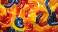 Colorful jelly worms sweets background. Generative AI