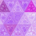 Colorful Jewel Elegance lilas triangle pattern