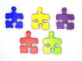 Colorful Jigsaw Puzzle Pieces Royalty Free Stock Photo