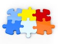 Colorful jigsaw puzzle pieces that fit together Royalty Free Stock Photo