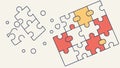 Colorful Jigsaw Puzzle Pieces - Problem Solving Unity Vector Design Generative AI Royalty Free Stock Photo