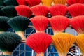 Colorful joss sticks left to dry in the sun, Vietnam