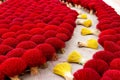 Colorful joss sticks left to dry in the sun, Vietnam