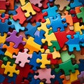 Colorful Joyous Jigsaw Puzzle with Everyday Household Objects