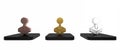 Colorful Joystick for arcade machine icon isolated on white background. Joystick gamepad. Minimalism concept. 3D render