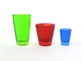 Colorful juice glasses