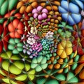 A colorful kaleidoscope with all the colors of the rainbow Royalty Free Stock Photo