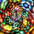 A colorful kaleidoscope with all the colors of the rainbow Royalty Free Stock Photo