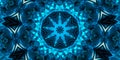 Colorful Kaleidoscopic Background - Beautiful Geometrical Symmetry, Chakra BLUE Color Energy Series