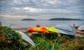 Colorful kayaks on west coast await paddlers