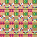 Colorful Kente Cloth Seamless Pattern Royalty Free Stock Photo