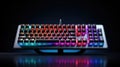 colorful keyboard on desk