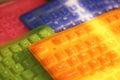 Colorful keyboards Royalty Free Stock Photo