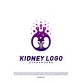 Colorful Kidney Logo Design Concept. Urology Logo Vector Template