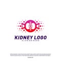 Colorful Kidney Logo Design Concept. Urology Logo Vector Template