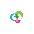 Colorful Kidney Logo Design Concept