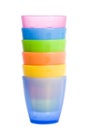 Colorful Kids' Plastic Cups Royalty Free Stock Photo