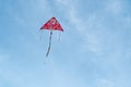 Colorful kite flying in the sky.