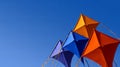Colorful Kites Against Clear Blue Sky Royalty Free Stock Photo