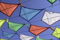 Colorful Kites on the sky background Royalty Free Stock Photo