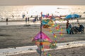 Colorful kites for tourists at Bangsaen beach Chonburi Province, Thailand