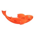 Colorful koi fish icon, cartoon style Royalty Free Stock Photo