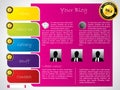 Colorful label website template