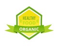 Eco-friendly natural healthy organic food, farm, biological labels, tags.