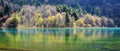 Colorful lake in Jiuzhaigou Royalty Free Stock Photo