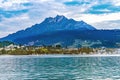 Lake Mount Pilatus Boats Lucerne Switzerland Royalty Free Stock Photo