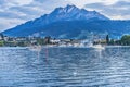 Lake Mount Pilatus Boats Lucerne Switzerland Royalty Free Stock Photo