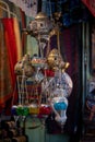 Colorful lamp hanging in an Israelian bazaar on Jerusalem streets
