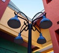 Colorful lamp post