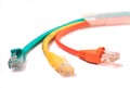 Colorful lan telecommunication cable RJ45 Royalty Free Stock Photo