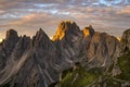 Colorful landscape from beautiful Alps shot at sunset Royalty Free Stock Photo